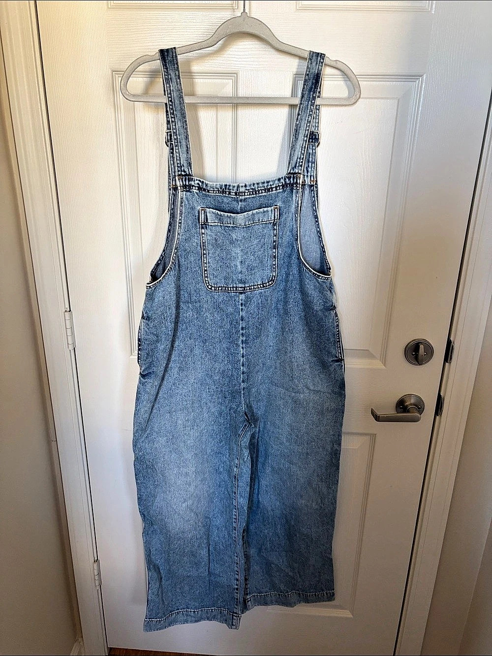 aerie Denim Overall Blue Medium Overalls